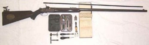 An original Whitworth match rifle and accessories